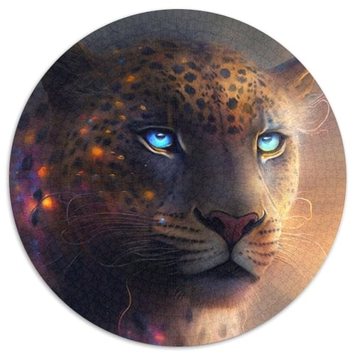 Fantasy-Leoparden-Puzzle 1000 Teile für Erwachsene, runde Puzzles 1000 Teile für Erwachsene, Gehirn-Herausforderungsgeschenk, pädagogische Aktivität für Teenager, 67,5 x 67,5 cm Fantasy-Leoparden-Puzzle 1000 Teile für Erwachsene, runde Puzzles 1000 Teile für Erwachsene, Gehirn-Herausforderungsgeschenk, pädagogische Aktivität für Teenager, 67,5 x 67,5 cm von LiJianXXL