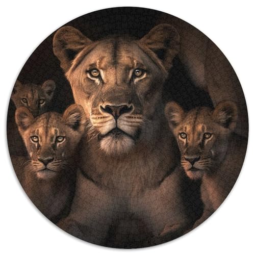 Fantasy-Löwen-Puzzle, 1000 Teile, Puzzle für Erwachsene, Weihnachten, Halloween, Ostern, Neujahr, 67,5 x 67,5 cm von LiJianXXL