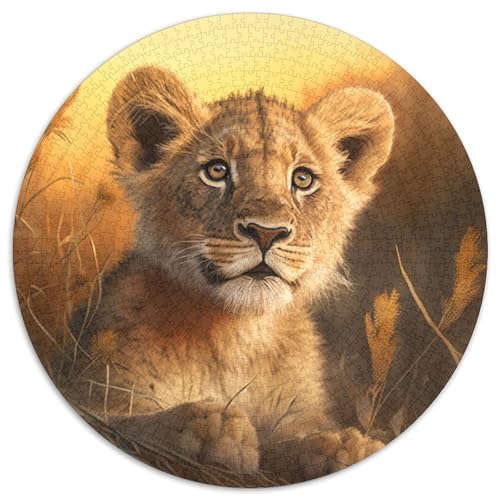 Fantasy-Löwen-Puzzle, 1000 Teile, Puzzle für Erwachsene, Weihnachten, Halloween, Ostern, Neujahr, 67,5 x 67,5 cm von LiJianXXL