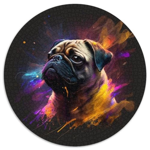 Fantasy-Mops-Puzzle für Erwachsene, 1000 Teile, Puzzle für Erwachsene, anspruchsvolles Denkspiel, Familienaktivität, Heimdekoration, 67,5 x 67,5 cm Fantasy-Mops-Puzzle für Erwachsene, 1000 Teile, Puzzle für Erwachsene, anspruchsvolles Denkspiel, Familienaktivität, Heimdekoration, 67,5 x 67,5 cm von LiJianXXL