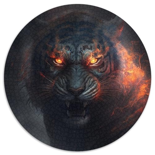Fantasy Tiger Puzzle für Erwachsene, 1000 Teile, 1000 Teile, rundes Puzzle, Denkspiel, interaktives Familienspiel, geeignet für Kinder ab 14 Jahren, 67,5 x 67,5 cm Fantasy Tiger Puzzle für Erwachsene, 1000 Teile, 1000 Teile, rundes Puzzle, Denkspiel, interaktives Familienspiel, geeignet für Kinder ab 14 Jahren, 67,5 x 67,5 cm von LiJianXXL
