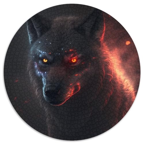 Fantasy-Wolf-Puzzle, 1000 Teile, Puzzle für Erwachsene, Weihnachten, Halloween, Ostern, Neujahr, 67,5 x 67,5 cm Fantasy-Wolf-Puzzle, 1000 Teile, Puzzle für Erwachsene, Weihnachten, Halloween, Ostern, Neujahr, 67,5 x 67,5 cm von LiJianXXL