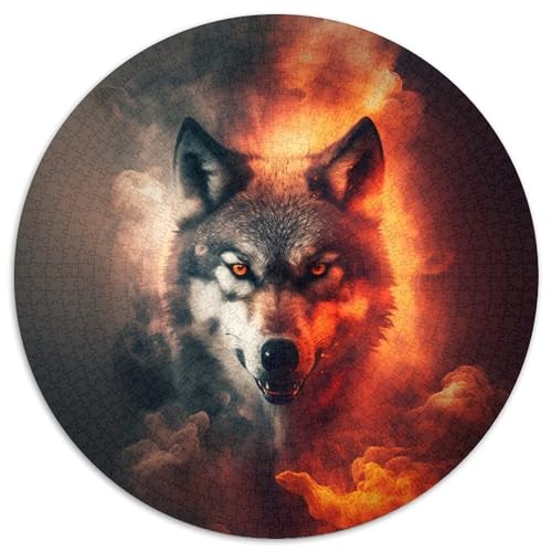 Fantasy-Wolf-Puzzle für Erwachsene, 1000-teiliges, rundes Puzzle, Denkspiel, interaktives Familienspiel, geeignet für Kinder ab 14 Jahren, 67,5 x 67,5 cm Fantasy-Wolf-Puzzle für Erwachsene, 1000-teiliges, rundes Puzzle, Denkspiel, interaktives Familienspiel, geeignet für Kinder ab 14 Jahren, 67,5 x 67,5 cm von LiJianXXL
