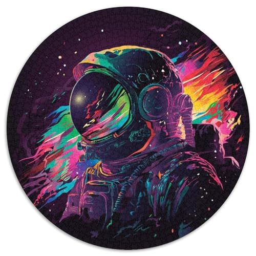 Farbiges Astronauten-Puzzle, 1000 Teile, rundes Puzzle, 1000 Teile, Spaß für Zuhause, Geburtstagsgeschenk, Reisegeschenk, 67,5 x 67,5 cm Farbiges Astronauten-Puzzle, 1000 Teile, rundes Puzzle, 1000 Teile, Spaß für Zuhause, Geburtstagsgeschenk, Reisegeschenk, 67,5 x 67,5 cm von LiJianXXL