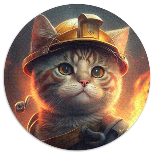 Feuerwehrmann-Katzen-Puzzle für Erwachsene, 1000-teiliges Puzzle für Erwachsene, anspruchsvolles Denkspiel, Familienaktivität, Heimdekoration, 67,5 x 67,5 cm Feuerwehrmann-Katzen-Puzzle für Erwachsene, 1000-teiliges Puzzle für Erwachsene, anspruchsvolles Denkspiel, Familienaktivität, Heimdekoration, 67,5 x 67,5 cm von LiJianXXL