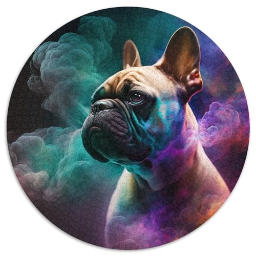 Französische Bulldogge, Nebel-Puzzle für Erwachsene, 1000-teiliges Puzzle für Erwachsene, anspruchsvolles Denkspiel, Familienaktivität, Heimdekoration, 67,5 x 67,5 cm Französische Bulldogge, Nebel-Puzzle für Erwachsene, 1000-teiliges Puzzle für Erwachsene, anspruchsvolles Denkspiel, Familienaktivität, Heimdekoration, 67,5 x 67,5 cm von LiJianXXL