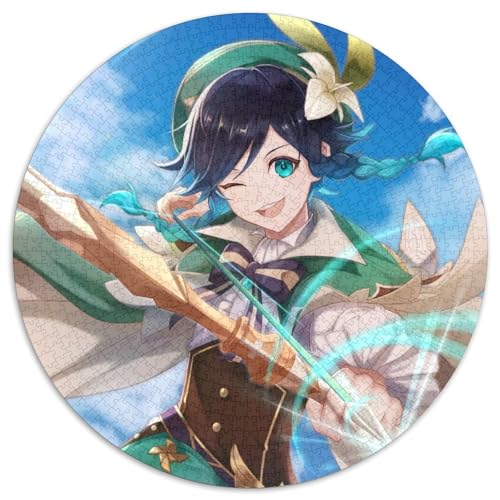 Genshin Impact Barbatos Puzzle für Erwachsene, 1000 Teile, rundes Puzzle, Denkspiel, interaktives Familienspiel, geeignet für Kinder ab 14 Jahren, 67,5 x 67,5 cm Genshin Impact Barbatos Puzzle für Erwachsene, 1000 Teile, rundes Puzzle, Denkspiel, interaktives Familienspiel, geeignet für Kinder ab 14 Jahren, 67,5 x 67,5 cm von LiJianXXL