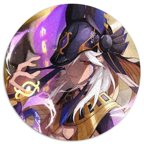 Genshin Impact Cyno Puzzle für Erwachsene, 1000 Teile, rundes Puzzle, Denkspiel, interaktives Familienspiel, geeignet für Kinder ab 14 Jahren, 67,5 x 67,5 cm Genshin Impact Cyno Puzzle für Erwachsene, 1000 Teile, rundes Puzzle, Denkspiel, interaktives Familienspiel, geeignet für Kinder ab 14 Jahren, 67,5 x 67,5 cm von LiJianXXL
