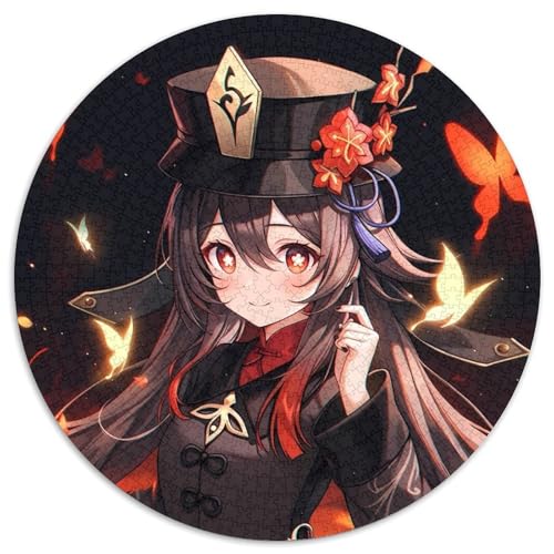 Genshin Impact Puzzle 1000 Teile für Erwachsene, Kartonpuzzle, interaktives Familienspiel, Bastelgeschenk mit farbenfrohen Kunstwerken, 67,5 x 67,5 cm von LiJianXXL