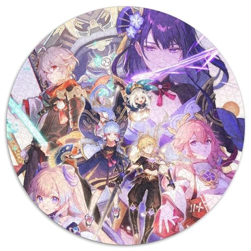 Genshin Impact Puzzle für Erwachsene, 1000 Teile, 1000 Teile, rundes Puzzle, Denkspiel, interaktives Familienspiel, geeignet für Kinder ab 14 Jahren, 67,5 x 67,5 cm Genshin Impact Puzzle für Erwachsene, 1000 Teile, 1000 Teile, rundes Puzzle, Denkspiel, interaktives Familienspiel, geeignet für Kinder ab 14 Jahren, 67,5 x 67,5 cm von LiJianXXL