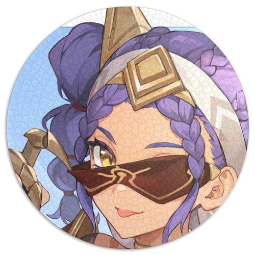 Genshin Impact Puzzle für Erwachsene, 1000-teiliges Puzzle für Erwachsene, anspruchsvolles Denkspiel, Familienaktivität, Heimdekoration, 67,5 x 67,5 cm von LiJianXXL