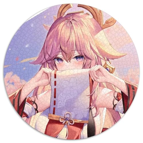 Genshin Impact Yae Miko 1000-teiliges Puzzle für Erwachsene, 1000-teiliges rundes Puzzle, Familienaktivität, DIY-Heimdekoration, 67,5 x 67,5 cm Genshin Impact Yae Miko 1000-teiliges Puzzle für Erwachsene, 1000-teiliges rundes Puzzle, Familienaktivität, DIY-Heimdekoration, 67,5 x 67,5 cm von LiJianXXL