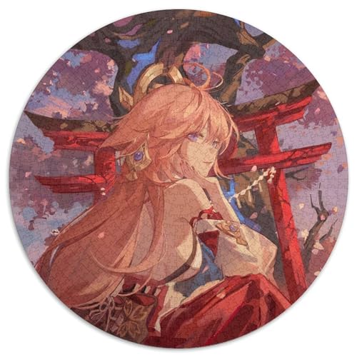 Genshin Impact Yae Miko Puzzles für Erwachsene, 1000 Teile, 1000 Teile, rundes Puzzle, Denkspiel, interaktives Familienspiel, geeignet für Kinder ab 14 Jahren, 67,5 x 67,5 cm Genshin Impact Yae Miko Puzzles für Erwachsene, 1000 Teile, 1000 Teile, rundes Puzzle, Denkspiel, interaktives Familienspiel, geeignet für Kinder ab 14 Jahren, 67,5 x 67,5 cm von LiJianXXL