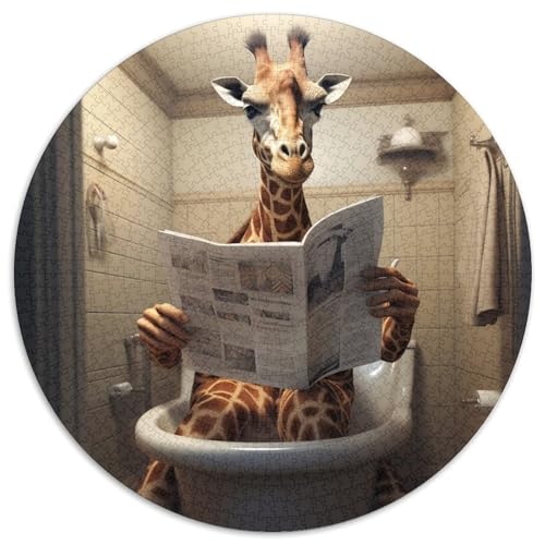 Giraffe liest Zeitung, Puzzle für Erwachsene, 1000 Teile, Puzzle für Erwachsene, anspruchsvolles Denkspiel, Familienaktivität, Heimdekoration, 67,5 x 67,5 cm Giraffe liest Zeitung, Puzzle für Erwachsene, 1000 Teile, Puzzle für Erwachsene, anspruchsvolles Denkspiel, Familienaktivität, Heimdekoration, 67,5 x 67,5 cm von LiJianXXL