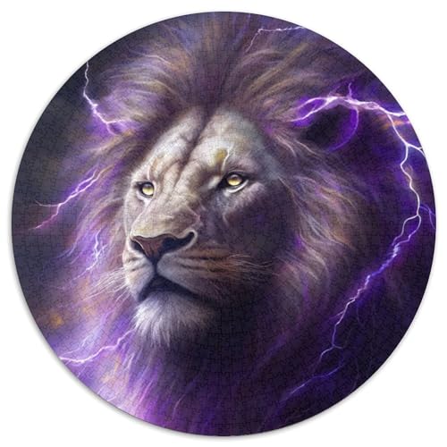 Lila Löwe Puzzle 1000 Teile für Erwachsene, rundes Puzzle 1000 Teile, hochschwieriges Denkspiel für Teenager, 67,5 x 67,5 cm Lila Löwe Puzzle 1000 Teile für Erwachsene, rundes Puzzle 1000 Teile, hochschwieriges Denkspiel für Teenager, 67,5 x 67,5 cm von LiJianXXL
