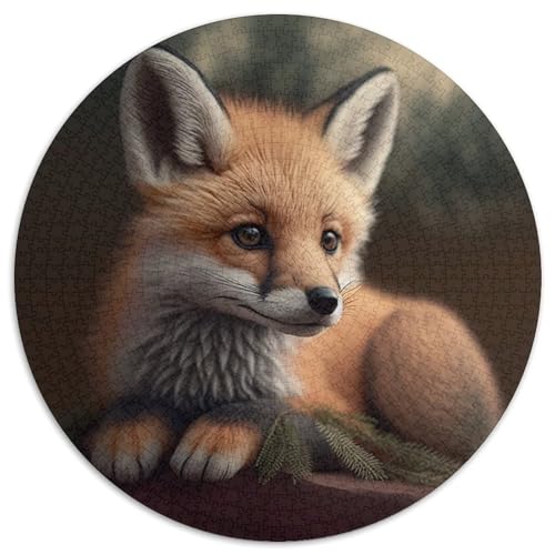 Niedliches Baby-Fuchs-Puzzle für Erwachsene, 1000-teiliges, rundes Puzzle, Denkspiel, interaktives Familienspiel, geeignet für Kinder ab 14 Jahren, 67,5 x 67,5 cm Niedliches Baby-Fuchs-Puzzle für Erwachsene, 1000-teiliges, rundes Puzzle, Denkspiel, interaktives Familienspiel, geeignet für Kinder ab 14 Jahren, 67,5 x 67,5 cm von LiJianXXL