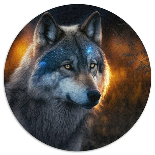 Niedliches Wolfsbaby-Puzzle für Erwachsene, runde 1000-teilige Puzzles für Anfänger mit 1000 Teilen, ideal als Geburtstags, 67,5 x 67,5 cm Niedliches Wolfsbaby-Puzzle für Erwachsene, runde 1000-teilige Puzzles für Anfänger mit 1000 Teilen, ideal als Geburtstags, 67,5 x 67,5 cm von LiJianXXL