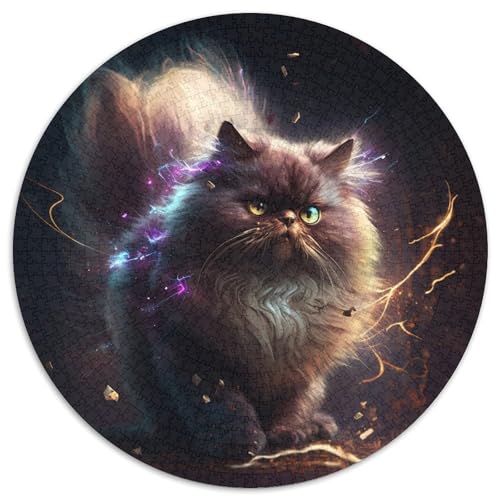 Perserkatzennebel, 1000-teiliges Puzzle für Erwachsene, rundes Puzzle, 1000 Teile, kreatives Familienspiel und Heimdekoration, Teenager, 67,5 x 67,5 cm von LiJianXXL