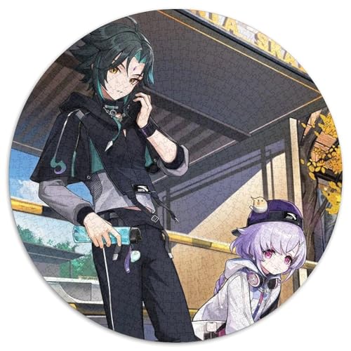 Puzzle 1000 Teile Genshin Impact Puzzles für Erwachsene, Familienspielabend-Spaß, DIY-Dekorationskunstwerk, 67,5 x 67,5 cm von LiJianXXL