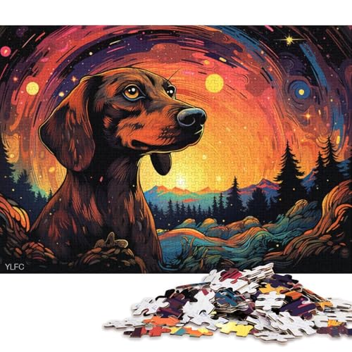 Puzzle Dackel im Weltraum, 1000-teiliges Puzzle aus Karton für Erwachsene und Kinder ab 12 Jahren, lustige Puzzles für die ganze Familie 38x26cm/1000 Teile Puzzle Dackel im Weltraum, 1000-teiliges Puzzle aus Karton für Erwachsene und Kinder ab 12 Jahren, lustige Puzzles für die ganze Familie 38x26cm/1000 Teile von LiJianXXL