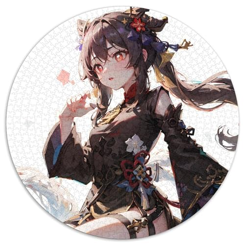 Puzzle für 1000 Teile, Genshin Impact Hu Tao, rundes Puzzle, 1000 Teile für Erwachsene, pädagogische Aktivität zur Verbesserung kognitiver Fähigkeiten, 67,5 x 67,5 cm Puzzle für 1000 Teile, Genshin Impact Hu Tao, rundes Puzzle, 1000 Teile für Erwachsene, pädagogische Aktivität zur Verbesserung kognitiver Fähigkeiten, 67,5 x 67,5 cm von LiJianXXL