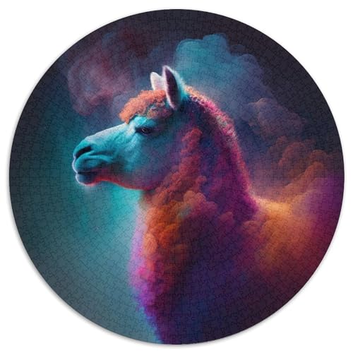 Puzzle für Erwachsene, 1000 Teile, Alpaka, runde Puzzles für 1000 Teile, Geburtstagsgeschenkidee, anspruchsvolles Denkspiel, 67,5 x 67,5 cm Puzzle für Erwachsene, 1000 Teile, Alpaka, runde Puzzles für 1000 Teile, Geburtstagsgeschenkidee, anspruchsvolles Denkspiel, 67,5 x 67,5 cm von LiJianXXL