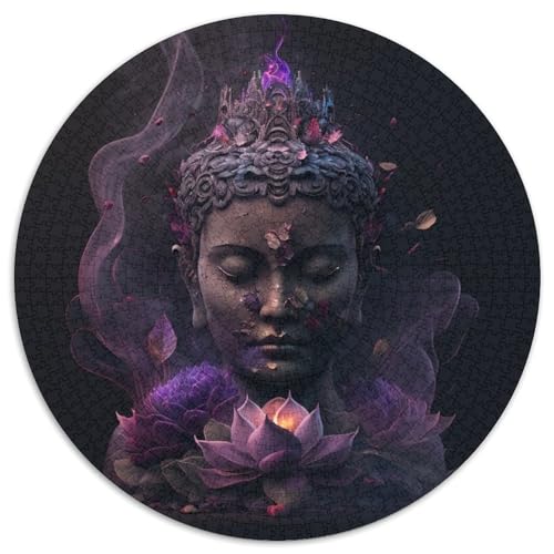 Puzzle für Erwachsene, 1000 Teile, Buddha, rundes Puzzle, 1000 Teile, ideales DIY-Dekor und Denksport-Geschenk, 67,5 x 67,5 cm Puzzle für Erwachsene, 1000 Teile, Buddha, rundes Puzzle, 1000 Teile, ideales DIY-Dekor und Denksport-Geschenk, 67,5 x 67,5 cm von LiJianXXL
