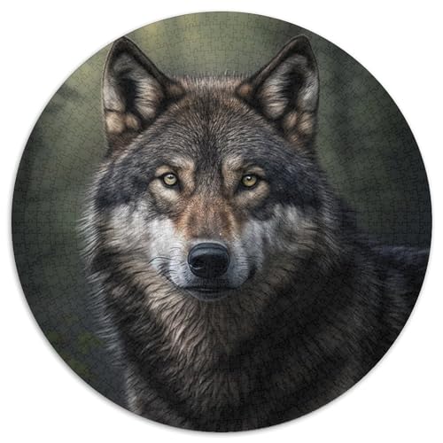 Puzzle für Erwachsene, 1000 Teile, Fantasy-Wolf, runde Puzzles für 1000 Teile, Geburtstagsgeschenkidee, anspruchsvolles Denkspiel, 67,5 x 67,5 cm Puzzle für Erwachsene, 1000 Teile, Fantasy-Wolf, runde Puzzles für 1000 Teile, Geburtstagsgeschenkidee, anspruchsvolles Denkspiel, 67,5 x 67,5 cm von LiJianXXL