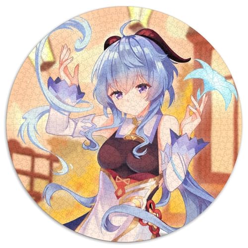 Puzzle für Erwachsene, 1000 Teile, Genshin Impact Ganyu, runde Puzzles für 1000 Teile, Geburtstagsgeschenkidee, anspruchsvolles Denkspiel, 67,5 x 67,5 cm Puzzle für Erwachsene, 1000 Teile, Genshin Impact Ganyu, runde Puzzles für 1000 Teile, Geburtstagsgeschenkidee, anspruchsvolles Denkspiel, 67,5 x 67,5 cm von LiJianXXL