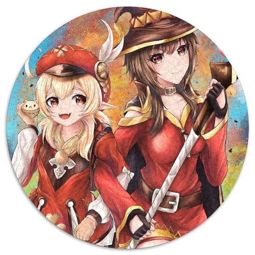 Puzzle für Erwachsene, 1000 Teile, Genshin Impact Klee, runde Puzzles für 1000 Teile, Geburtstagsgeschenkidee, anspruchsvolles Denkspiel, 67,5 x 67,5 cm Puzzle für Erwachsene, 1000 Teile, Genshin Impact Klee, runde Puzzles für 1000 Teile, Geburtstagsgeschenkidee, anspruchsvolles Denkspiel, 67,5 x 67,5 cm von LiJianXXL