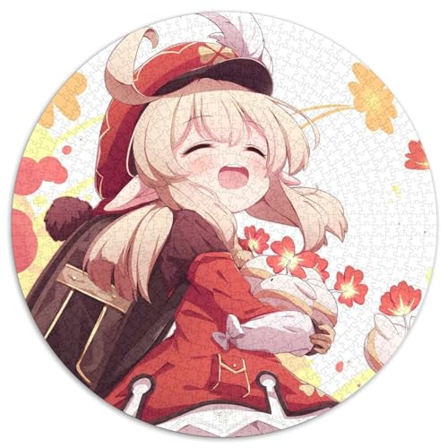 Puzzle für Erwachsene, 1000 Teile, Genshin Impact Klee, runde Puzzles für 1000 Teile, Geburtstagsgeschenkidee, anspruchsvolles Denkspiel, 67,5 x 67,5 cm Puzzle für Erwachsene, 1000 Teile, Genshin Impact Klee, runde Puzzles für 1000 Teile, Geburtstagsgeschenkidee, anspruchsvolles Denkspiel, 67,5 x 67,5 cm von LiJianXXL