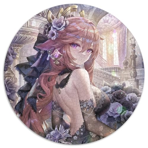 Puzzle für Erwachsene, 1000 Teile, Genshin Impact Yae Miko, 1000-teiliges rundes Puzzle, interaktives Familienspiel, geeignet für Kinder ab 14 Jahren, 67,5 x 67,5 cm Puzzle für Erwachsene, 1000 Teile, Genshin Impact Yae Miko, 1000-teiliges rundes Puzzle, interaktives Familienspiel, geeignet für Kinder ab 14 Jahren, 67,5 x 67,5 cm von LiJianXXL