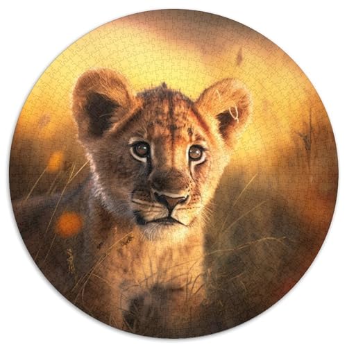 Puzzle für Erwachsene, 1000 Teile, Löwenjunges, 1000-teiliges rundes Puzzle, interaktives Familienspiel, geeignet für Kinder ab 14 Jahren, 67,5 x 67,5 cm Puzzle für Erwachsene, 1000 Teile, Löwenjunges, 1000-teiliges rundes Puzzle, interaktives Familienspiel, geeignet für Kinder ab 14 Jahren, 67,5 x 67,5 cm von LiJianXXL
