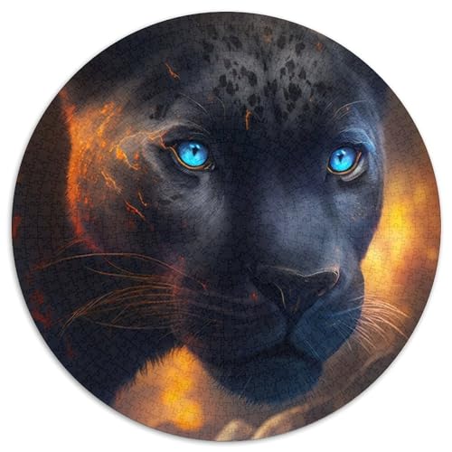 Puzzle für Erwachsene, 1000 Teile, Schwarzer Leopard, 1000-teiliges rundes Puzzle, interaktives Familienspiel, geeignet für Kinder ab 14 Jahren, 67,5 x 67,5 cm Puzzle für Erwachsene, 1000 Teile, Schwarzer Leopard, 1000-teiliges rundes Puzzle, interaktives Familienspiel, geeignet für Kinder ab 14 Jahren, 67,5 x 67,5 cm von LiJianXXL