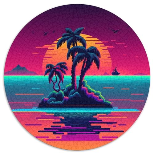 Puzzle für Erwachsene, 1000 Teile, Strandinsel, runde Puzzles für 1000 Teile, Geburtstagsgeschenkidee, anspruchsvolles Denkspiel, 67,5 x 67,5 cm Puzzle für Erwachsene, 1000 Teile, Strandinsel, runde Puzzles für 1000 Teile, Geburtstagsgeschenkidee, anspruchsvolles Denkspiel, 67,5 x 67,5 cm von LiJianXXL