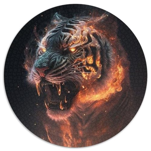 Puzzle für Erwachsene, 1000 Teile, Tiger, 1000-teiliges rundes Puzzle, interaktives Familienspiel, geeignet für Kinder ab 14 Jahren, 67,5 x 67,5 cm Puzzle für Erwachsene, 1000 Teile, Tiger, 1000-teiliges rundes Puzzle, interaktives Familienspiel, geeignet für Kinder ab 14 Jahren, 67,5 x 67,5 cm von LiJianXXL