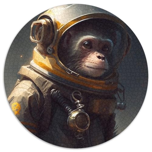 Puzzle für Erwachsene, 1000 Teile, Weltraum-Astronauten-AFFE, 1000-teiliges rundes Puzzle, interaktives Familienspiel, geeignet für Kinder ab 14 Jahren, 67,5 x 67,5 cm Puzzle für Erwachsene, 1000 Teile, Weltraum-Astronauten-AFFE, 1000-teiliges rundes Puzzle, interaktives Familienspiel, geeignet für Kinder ab 14 Jahren, 67,5 x 67,5 cm von LiJianXXL