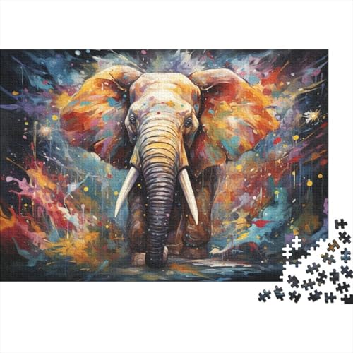 Puzzle für Erwachsene, 1000 Teile, buntes Elefanten-Kunstpuzzle für Erwachsene, Holzpuzzle, Lernspiele, Heimdekorationspuzzle. 50 x 75 cm Puzzle für Erwachsene, 1000 Teile, buntes Elefanten-Kunstpuzzle für Erwachsene, Holzpuzzle, Lernspiele, Heimdekorationspuzzle. 50 x 75 cm von LiJianXXL