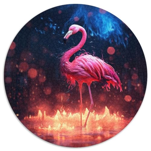 Puzzle für Erwachsene, 1000 Teile, farbenfrohes Flamingo-Kunst-Puzzle, runde Puzzles für 1000 Teile, Geburtstagsgeschenkidee, anspruchsvolles Denkspiel, 67,5 x 67,5 cm Puzzle für Erwachsene, 1000 Teile, farbenfrohes Flamingo-Kunst-Puzzle, runde Puzzles für 1000 Teile, Geburtstagsgeschenkidee, anspruchsvolles Denkspiel, 67,5 x 67,5 cm von LiJianXXL