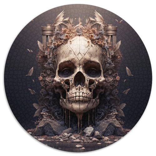 Puzzle für Erwachsene, 1000 Teile, schöner Totenkopf, 1000-teiliges rundes Puzzle, interaktives Familienspiel, geeignet für Kinder ab 14 Jahren, 67,5 x 67,5 cm Puzzle für Erwachsene, 1000 Teile, schöner Totenkopf, 1000-teiliges rundes Puzzle, interaktives Familienspiel, geeignet für Kinder ab 14 Jahren, 67,5 x 67,5 cm von LiJianXXL