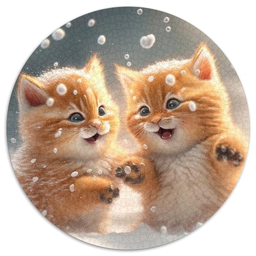 Puzzle für Erwachsene, 1000-teiliges Kätzchen im Schnee-Puzzle, anspruchsvolles Denkspiel für Teenager, Spaß für den Familienspieleabend, 67,5 x 67,5 cm Puzzle für Erwachsene, 1000-teiliges Kätzchen im Schnee-Puzzle, anspruchsvolles Denkspiel für Teenager, Spaß für den Familienspieleabend, 67,5 x 67,5 cm von LiJianXXL