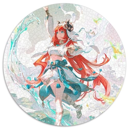 Puzzle für Erwachsene 1000 Genshin Impact Nilou, runde Puzzles 1000 Teile für Erwachsene, perfekt für Heimdekoration, Geburtstage, Feiertage und Geschenke, 67,5 x 67,5 cm Puzzle für Erwachsene 1000 Genshin Impact Nilou, runde Puzzles 1000 Teile für Erwachsene, perfekt für Heimdekoration, Geburtstage, Feiertage und Geschenke, 67,5 x 67,5 cm von LiJianXXL