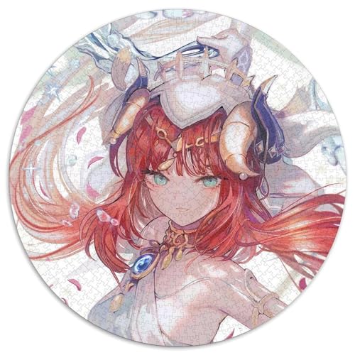 Puzzle für Erwachsene 1000 Genshin Impact Nilou, runde Puzzles 1000 Teile für Erwachsene, perfekt für Heimdekoration, Geburtstage, Feiertage und Geschenke, 67,5 x 67,5 cm Puzzle für Erwachsene 1000 Genshin Impact Nilou, runde Puzzles 1000 Teile für Erwachsene, perfekt für Heimdekoration, Geburtstage, Feiertage und Geschenke, 67,5 x 67,5 cm von LiJianXXL