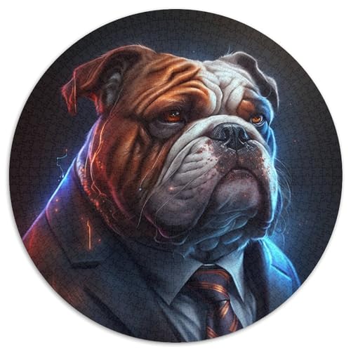 Puzzle für Erwachsene 1000 Teile Boss Bulldog 1000-teiliges rundes Puzzle Interaktives Familienspiel, Geeignet für Kinder ab 14 Jahren, 67,5 x 67,5 cm Puzzle für Erwachsene 1000 Teile Boss Bulldog 1000-teiliges rundes Puzzle Interaktives Familienspiel, Geeignet für Kinder ab 14 Jahren, 67,5 x 67,5 cm von LiJianXXL