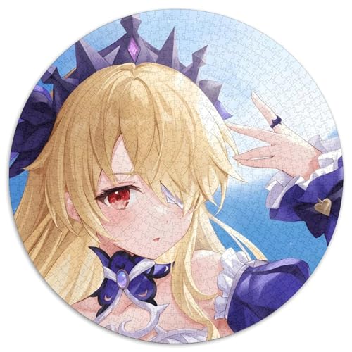 Puzzle für Erwachsene mit 1000 Teilen, Genshin Impact, rundes Puzzle mit 1000 Teilen, ideales DIY-Dekor und Denksportgeschenk, 67,5 x 67,5 cm von LiJianXXL