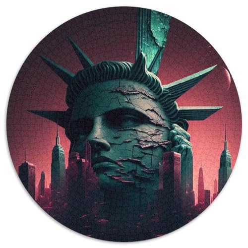 Statue Synthwave Puzzles für Erwachsene, 1000 Teile, 1000 Teile, rundes Puzzle, Denkspiel, interaktives Familienspiel, geeignet für Kinder ab 14 Jahren, 67,5 x 67,5 cm Statue Synthwave Puzzles für Erwachsene, 1000 Teile, 1000 Teile, rundes Puzzle, Denkspiel, interaktives Familienspiel, geeignet für Kinder ab 14 Jahren, 67,5 x 67,5 cm von LiJianXXL