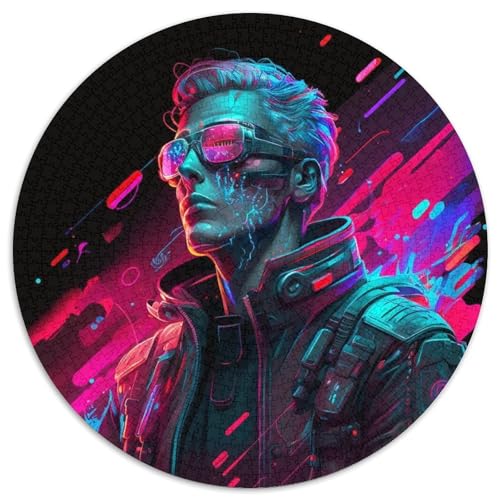 Tech Man Puzzle 1000 Teile für Erwachsene, rundes Puzzle 1000 Teile, hochschwieriges Denkspiel für Jugendliche, 67,5 x 67,5 cm Tech Man Puzzle 1000 Teile für Erwachsene, rundes Puzzle 1000 Teile, hochschwieriges Denkspiel für Jugendliche, 67,5 x 67,5 cm von LiJianXXL