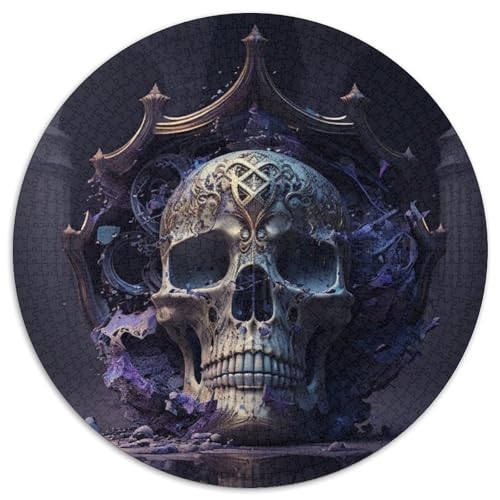 Wunderschönes Totenkopf-Puzzle für Erwachsene, 1000 Teile, rundes Puzzle, Denkspiel, interaktives Familienspiel, geeignet für Kinder ab 14 Jahren, 67,5 x 67,5 cm Wunderschönes Totenkopf-Puzzle für Erwachsene, 1000 Teile, rundes Puzzle, Denkspiel, interaktives Familienspiel, geeignet für Kinder ab 14 Jahren, 67,5 x 67,5 cm von LiJianXXL