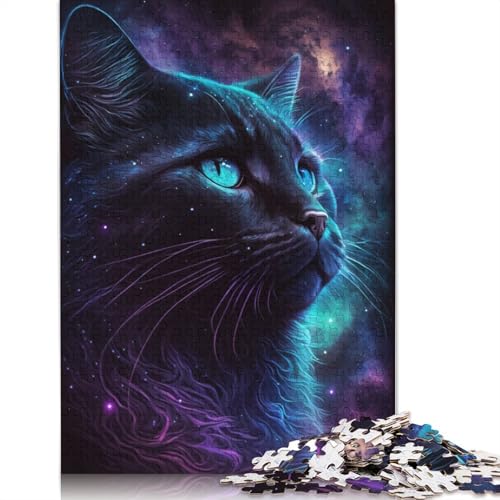 Puzzle für Erwachsene, Galaxy Black Cat, Puzzle für Erwachsene, 1000 Teile, Holzpuzzle, geeignet für Erwachsene und Kinder über 12 Jahre, gutes Geschenk für Erwachsene und Kinder (Größe 75 x 50 cm) Puzzle für Erwachsene, Galaxy Black Cat, Puzzle für Erwachsene, 1000 Teile, Holzpuzzle, geeignet für Erwachsene und Kinder über 12 Jahre, gutes Geschenk für Erwachsene und Kinder (Größe 75 x 50 cm) von LiJianXXO