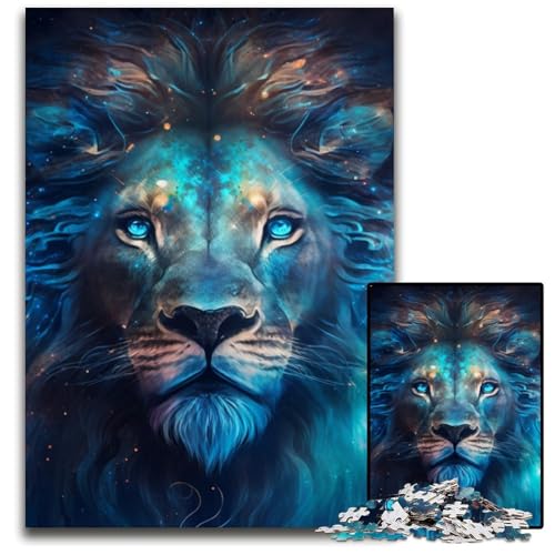 1000-teiliges Fantasy-Löwen-Puzzle für Erwachsene, anspruchsvolles Denkspiel für Teenager, Spaß für den Familienspieleabend, 26x38cm/10,23x14,96 Zoll 1000-teiliges Fantasy-Löwen-Puzzle für Erwachsene, anspruchsvolles Denkspiel für Teenager, Spaß für den Familienspieleabend, 26x38cm/10,23x14,96 Zoll von LiJianXXR